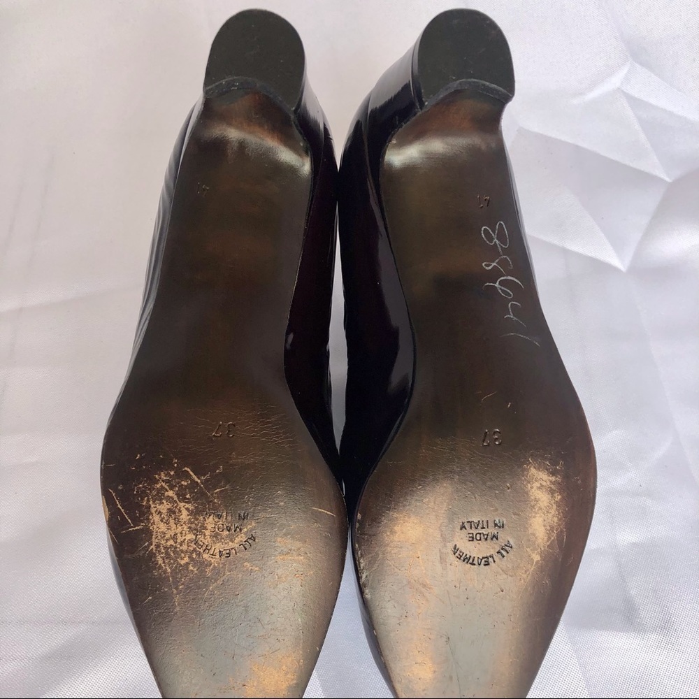 Ombeline black cherry patent leather Cuban heels - Picture 6 of 13